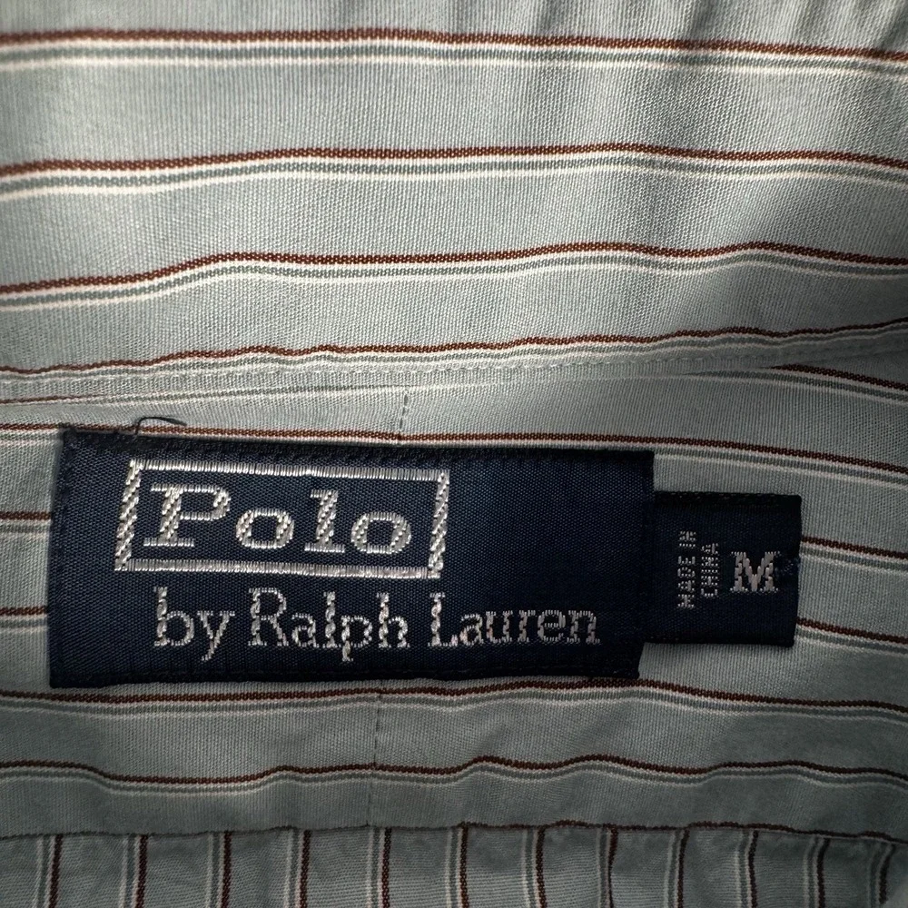 Vintage Polo Ralph Lauren Striped Long Sleeve Button Down Shirt Men's Size M